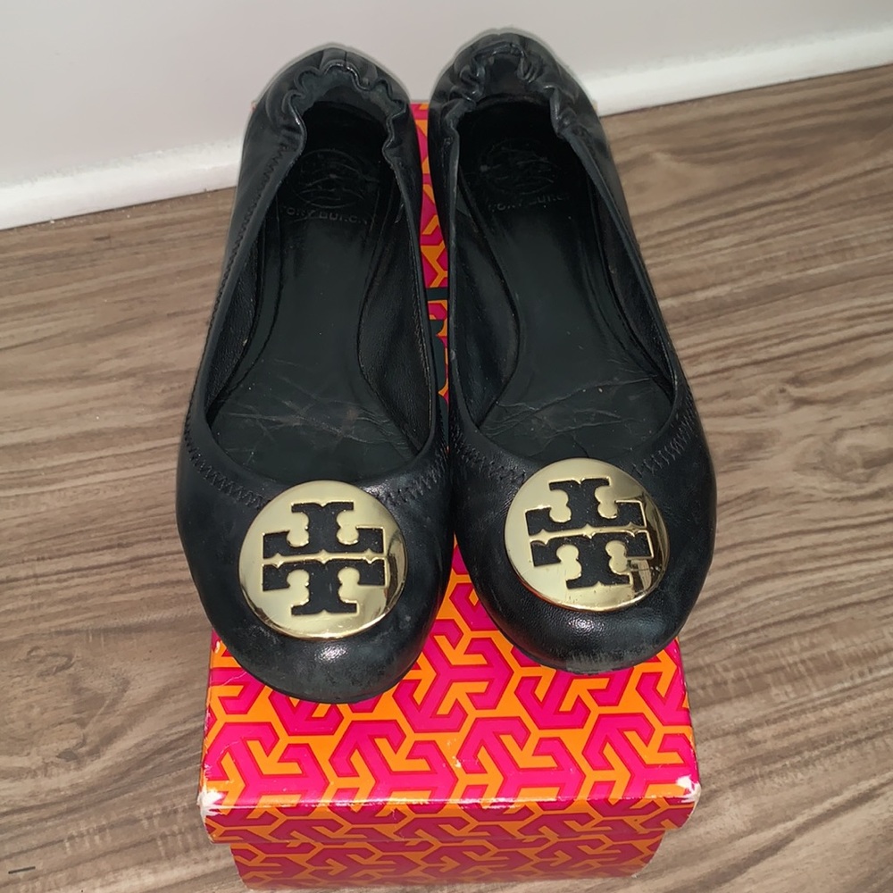 Tory Burch Reva Black flats size 8